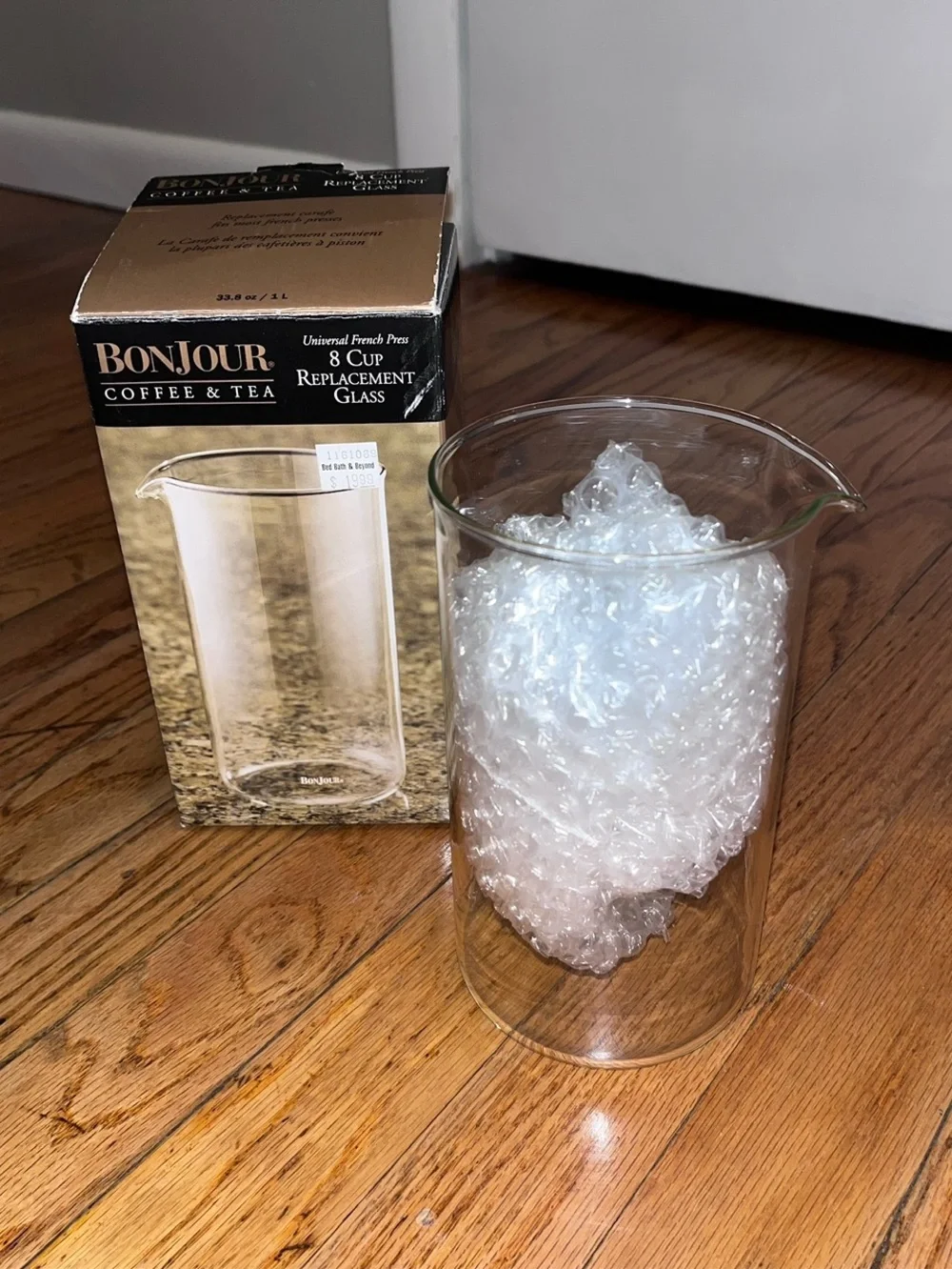 Bonjour Coffee & Tea (8) Cup Replacement Glass Cup New Open Box